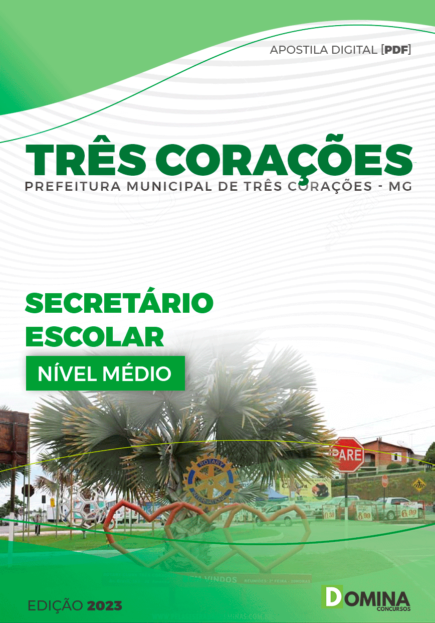 Apostila Pref Três Corações MG 2024 Secretário Escolar