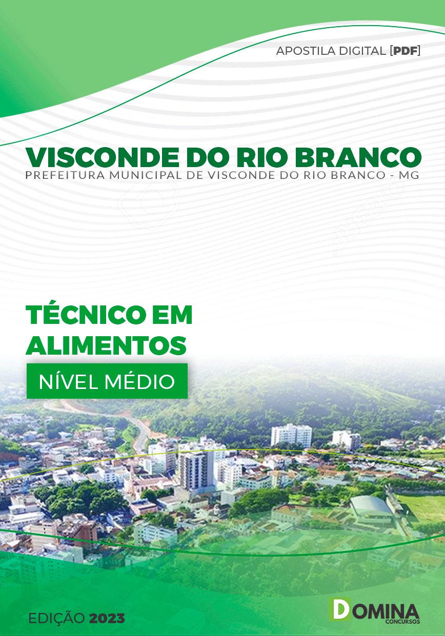 Apostila Pref Visconde do Rio Branco MG 2023 Técnico Alimentos