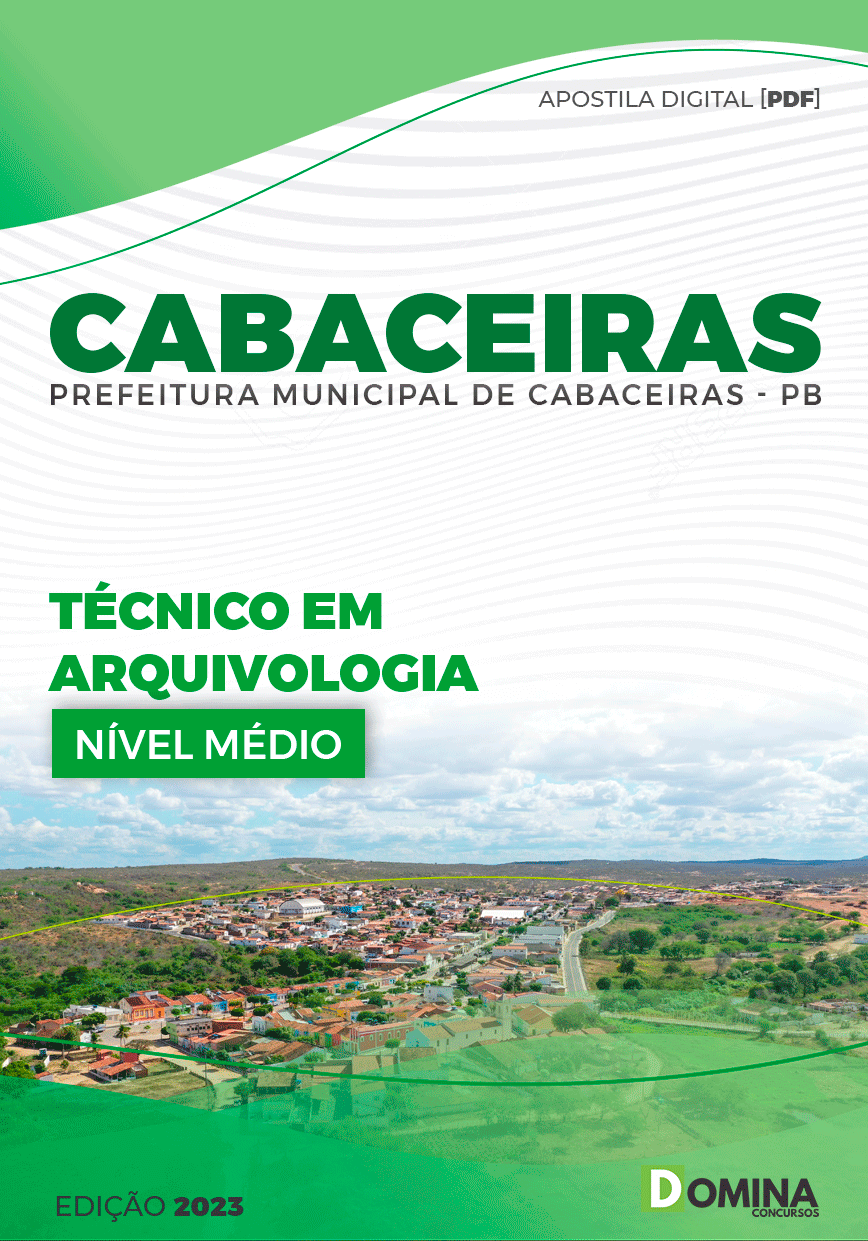 Apostila Pref Cabaceiras PB 2023 Técnico em Arquivologia