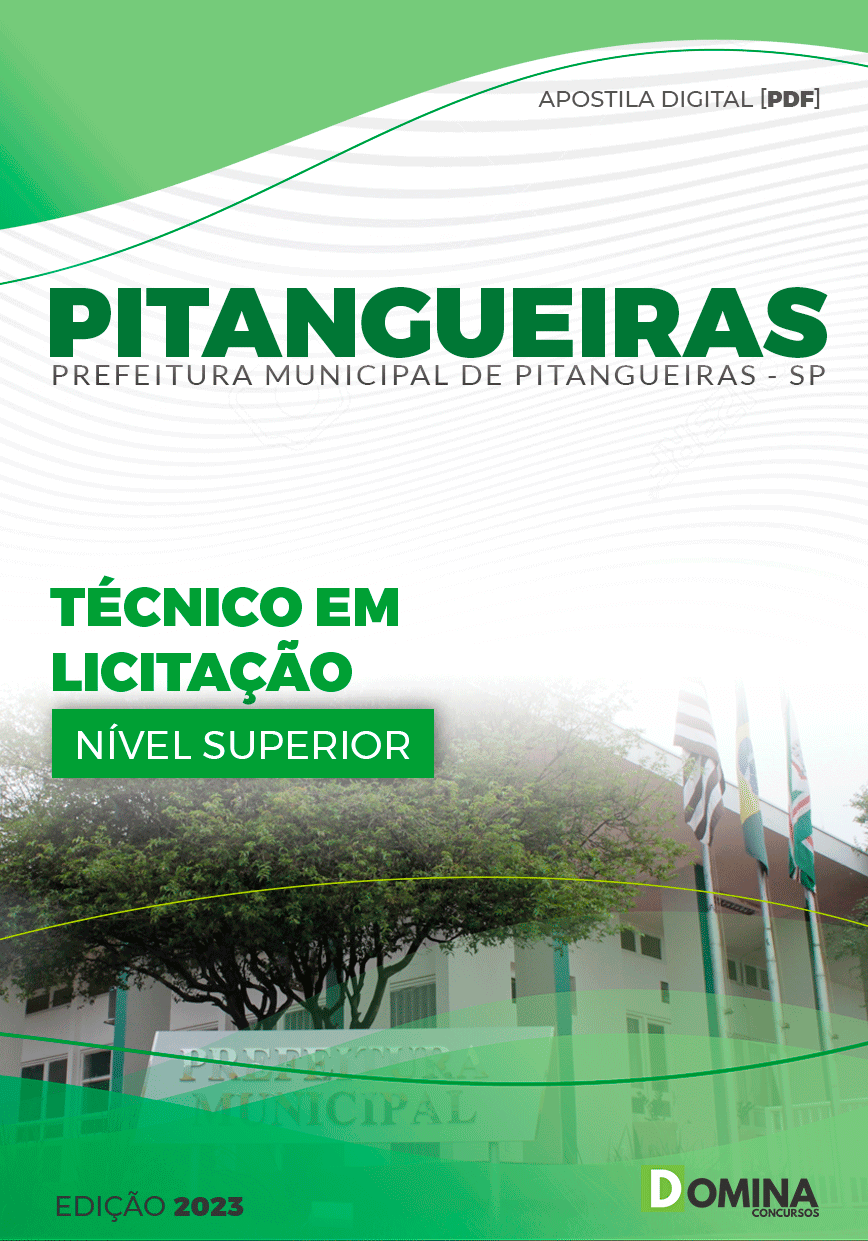 Apostila Concurso Pref Pitangueiras SP 2024 Técnico Licitação