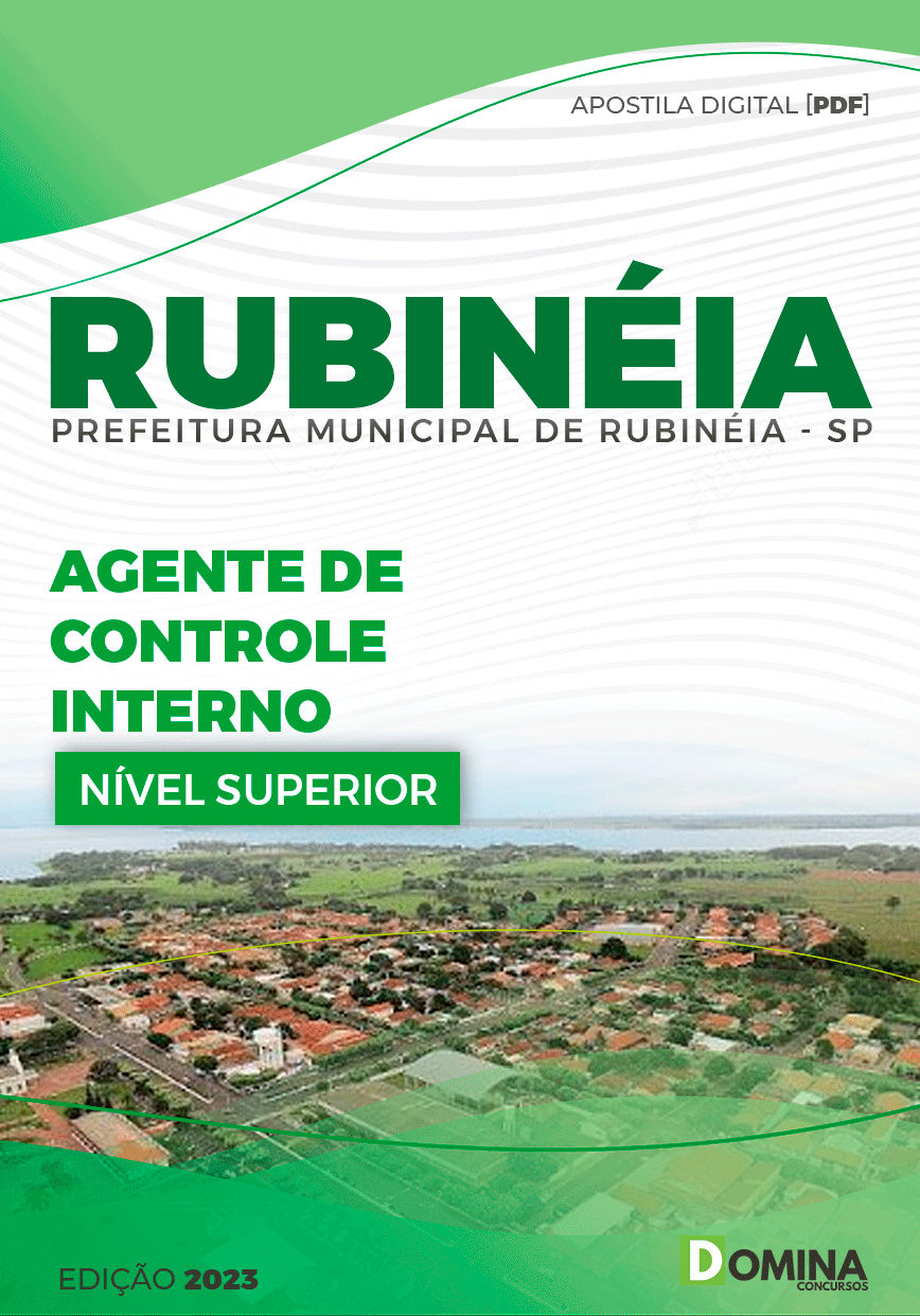 Apostila Pref Rubinéia SP 2023 Agente Controle Interno