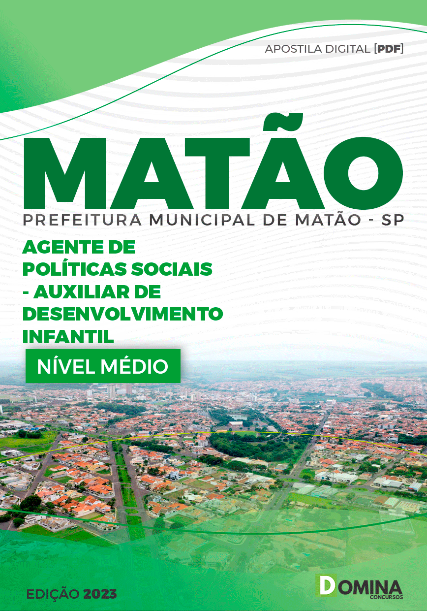 Apostila Pref Matão SP 2023 Auxiliar Desenvolvimento Infantil