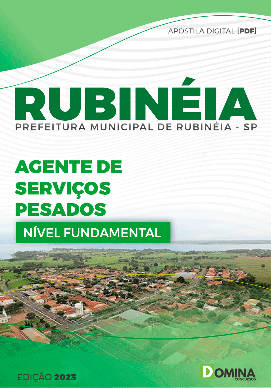 Apostila Concurso Pref Rubinéia SP 2023 Agente Serviço Pesado