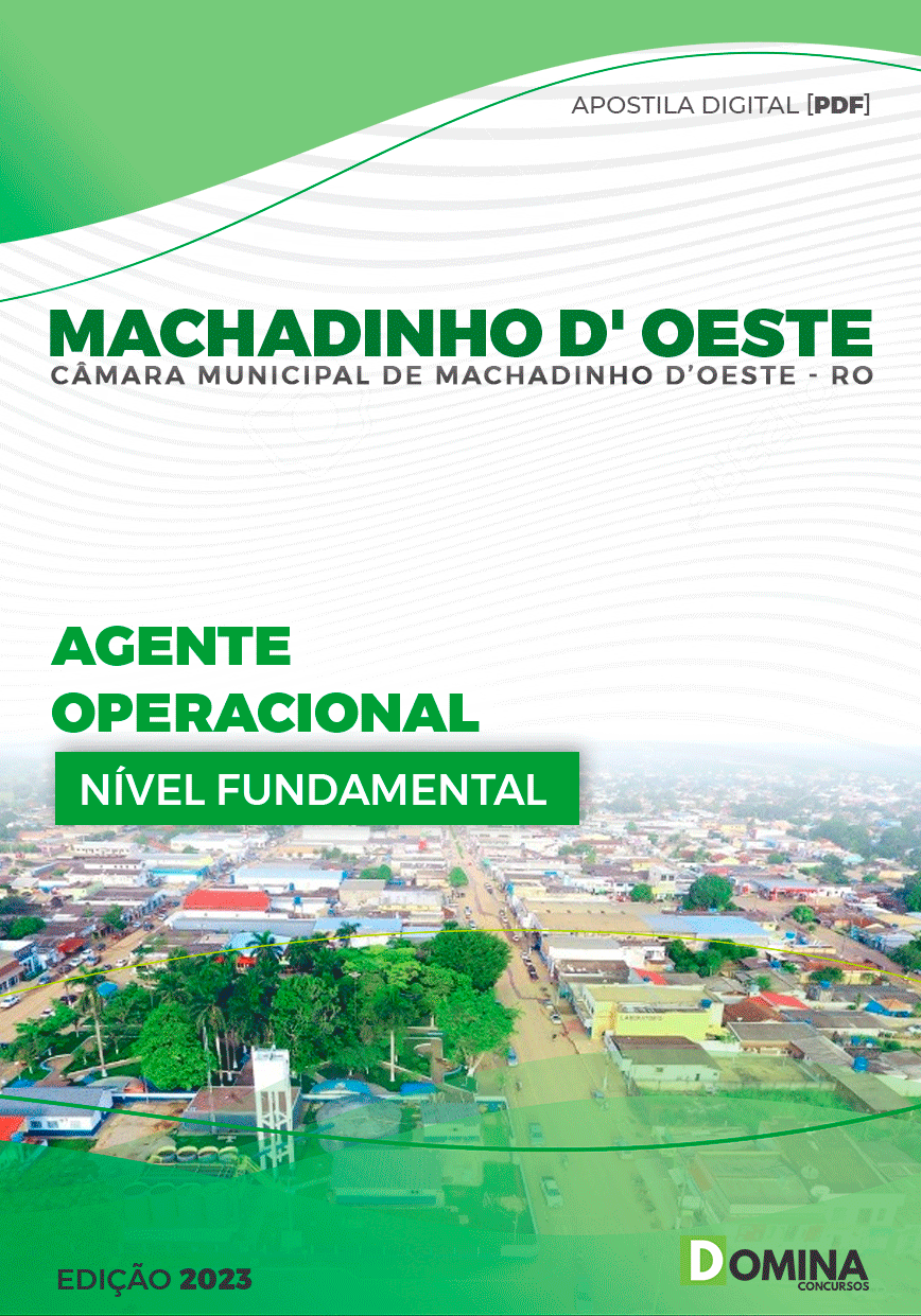 Apostila Câmara Machadinho D’Oeste RO 2023 Agente Operacional