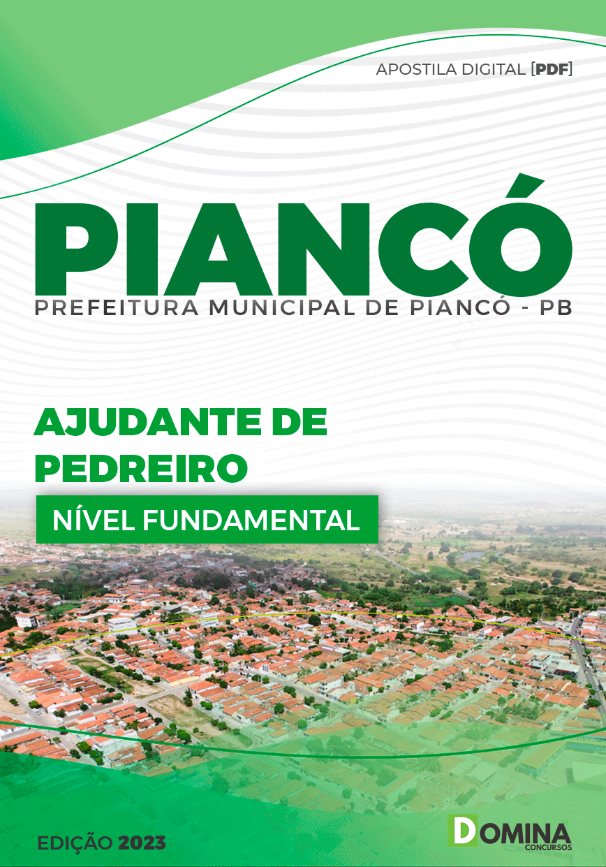 Apostila Pref Piancó PB 2023 Ajudante de Pedreiro