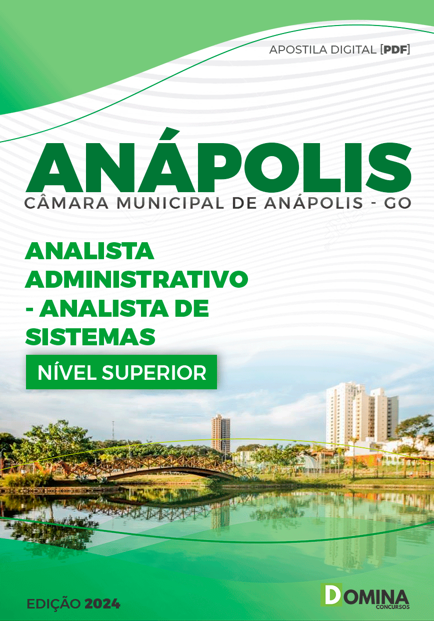 Apostila Câmara Anápolis GO 2023 Analista Adm Analista Sistema