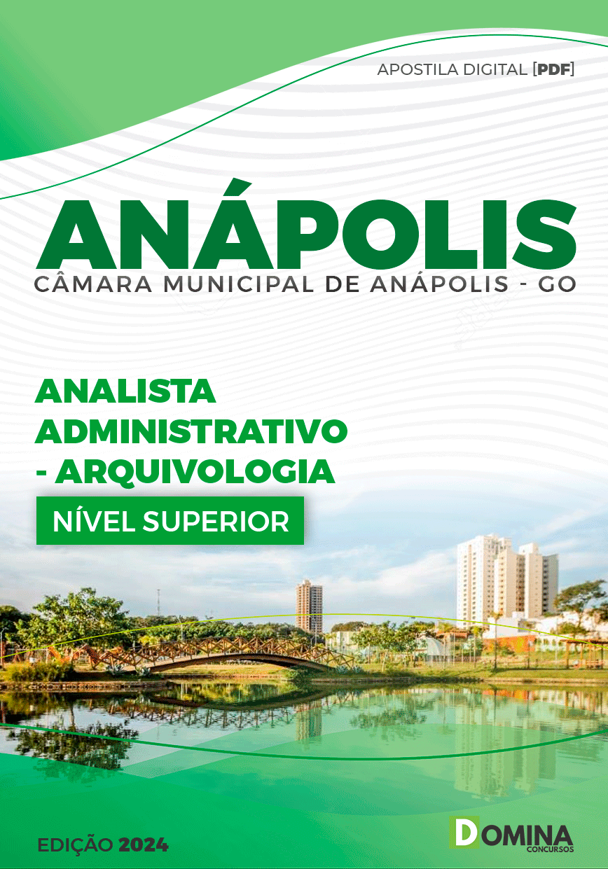 Apostila Câmara Anápolis GO 2023 Analista Adm Arquivologia
