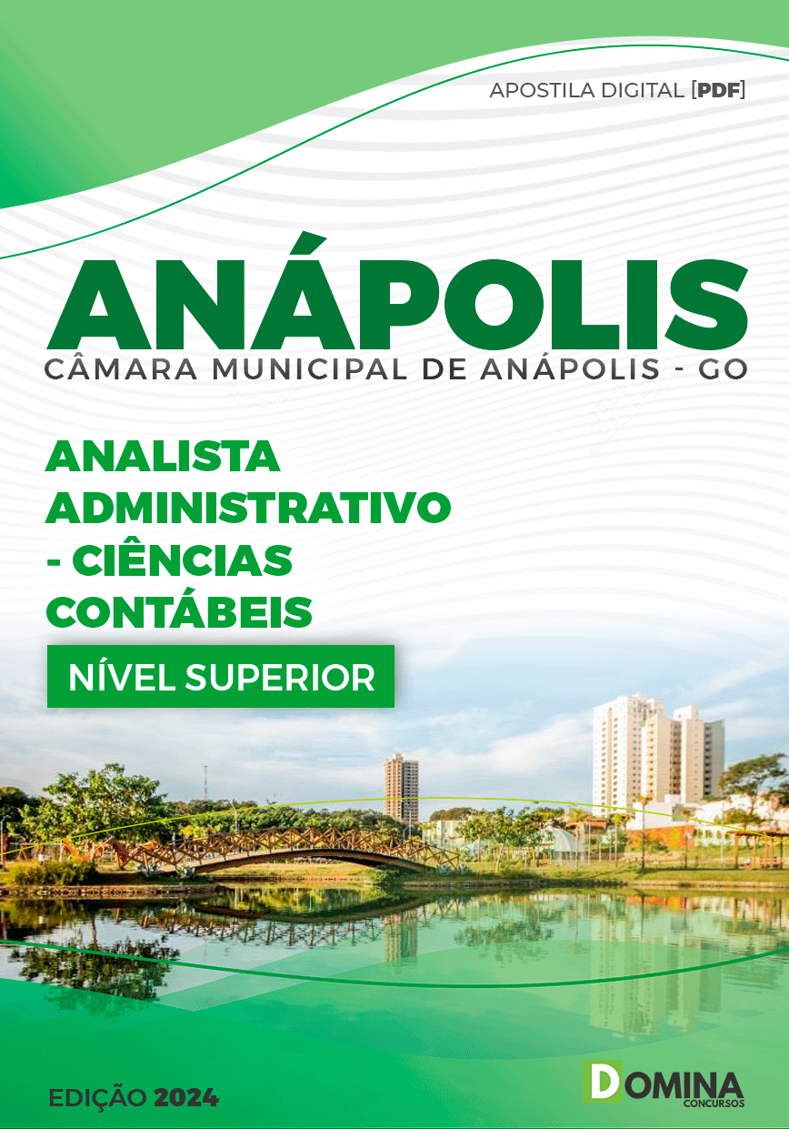 Apostila Câmara Anápolis GO 2023 Analista Adm Ciências Contábeis