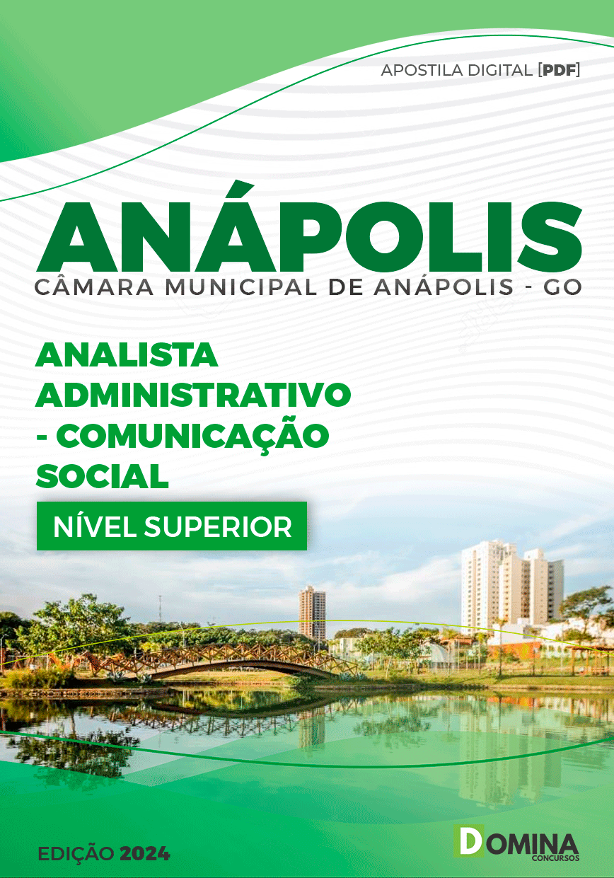 Apostila Câmara Anápolis GO 2023 Analista Adm Comunicação Social