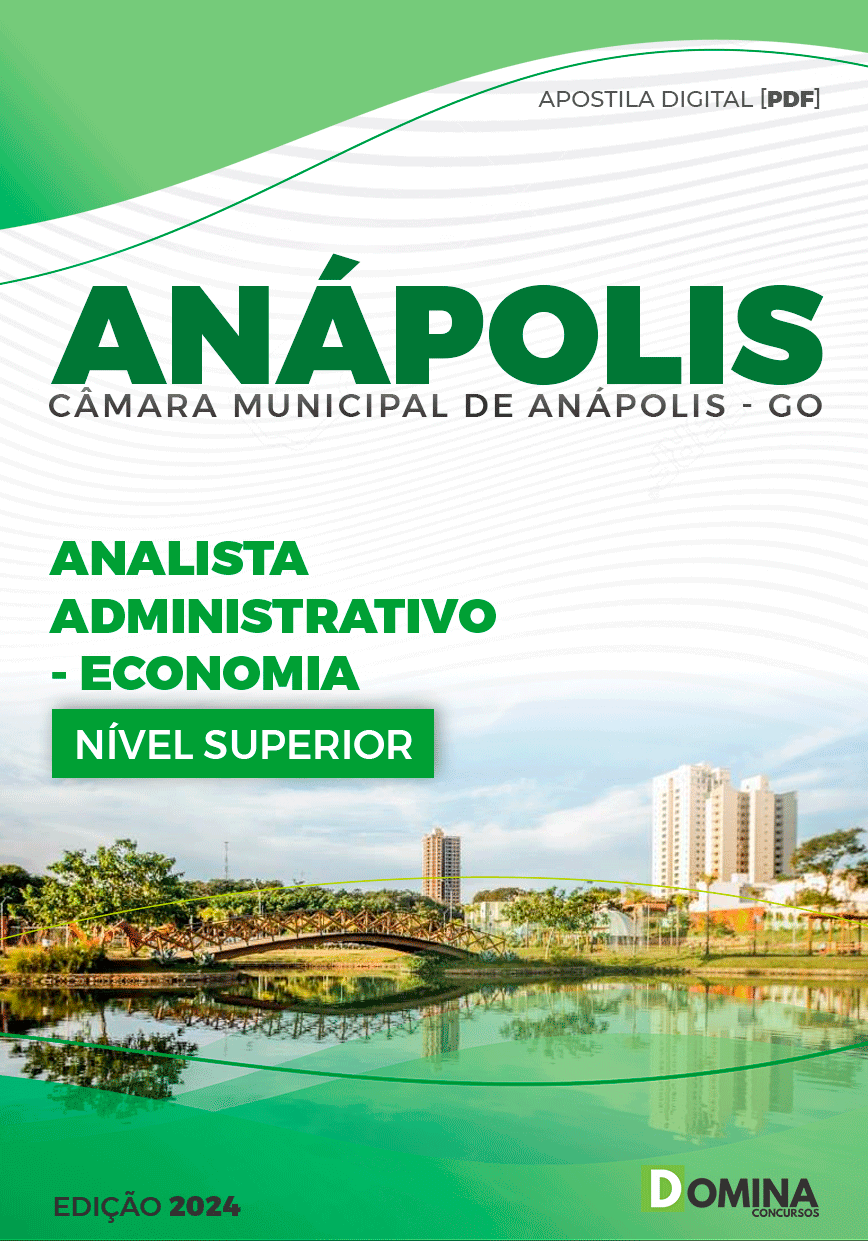 Apostila Câmara Anápolis GO 2023 Analista Adm Economia
