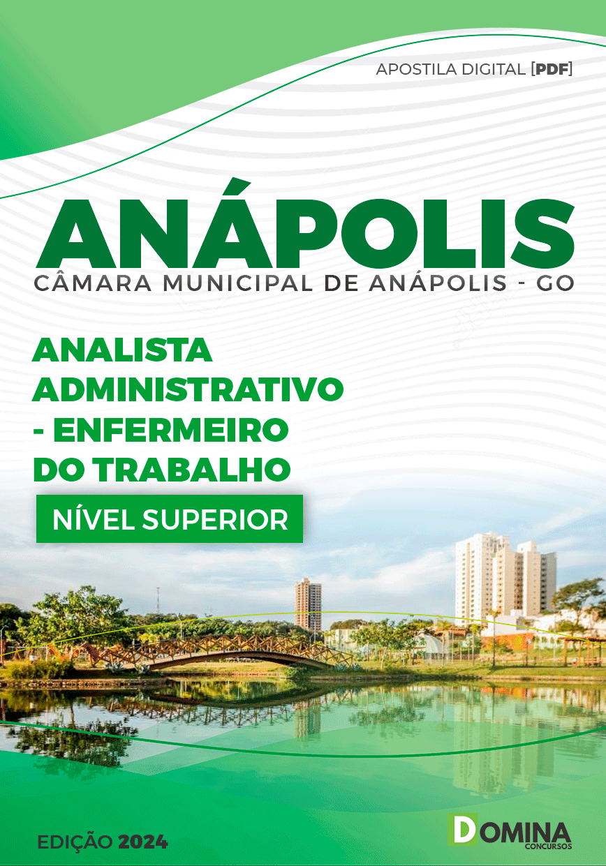 Apostila Câmara Anápolis GO 2023 Analista Adm Enfermeiro Trabalho