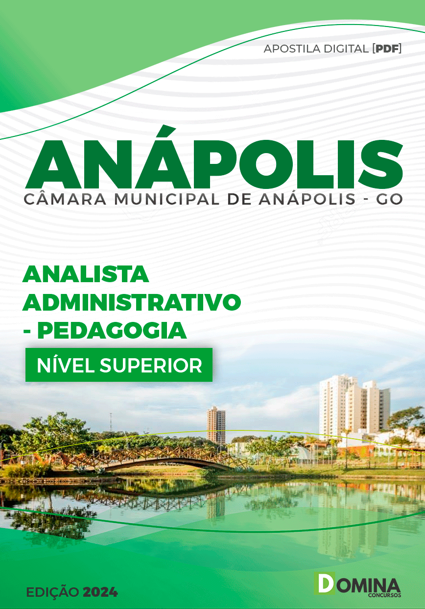 Apostila Câmara Anápolis GO 2023 Analista Adm Pedagogia