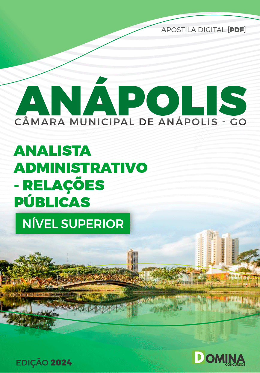 Apostila Câmara Anápolis GO 2023 Analista Adm Relações Públicas