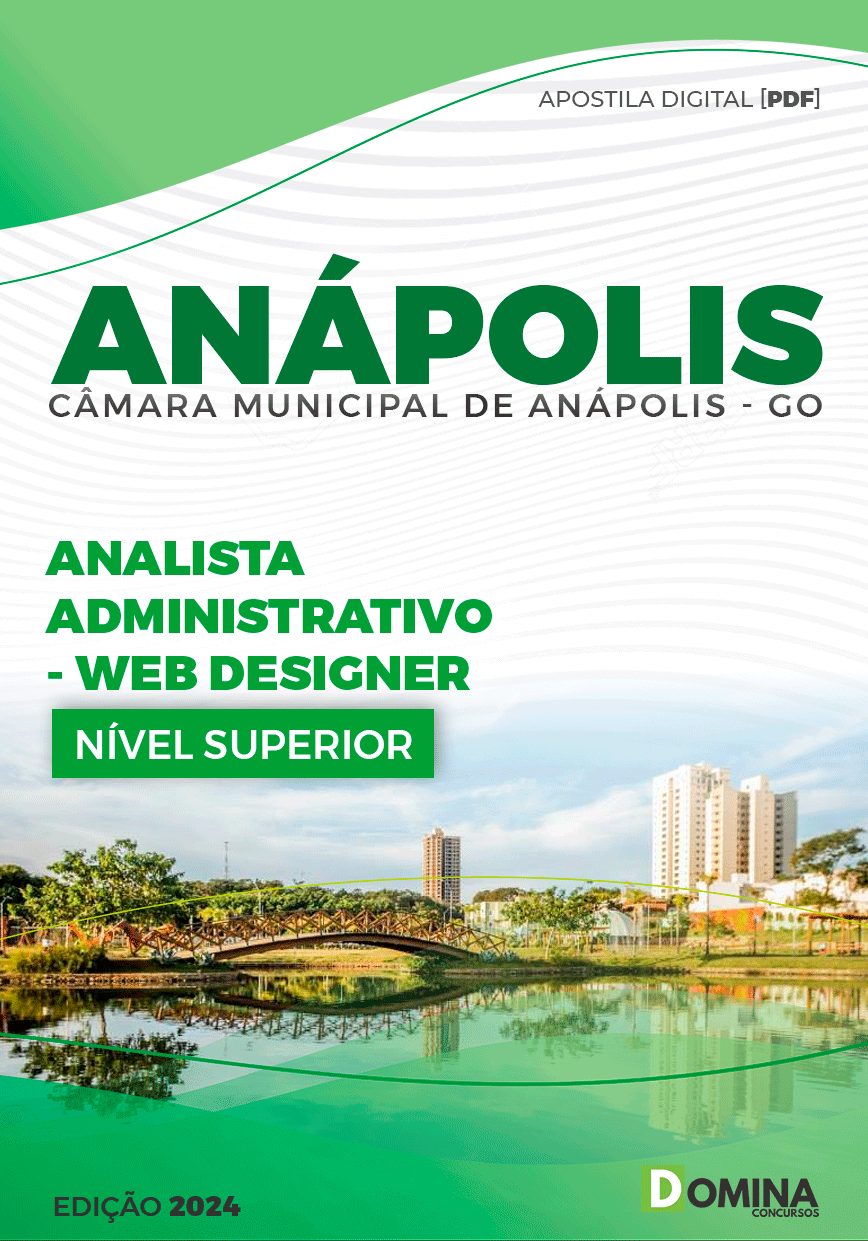 Apostila Câmara Anápolis GO 2023 Analista Adm Web Designer