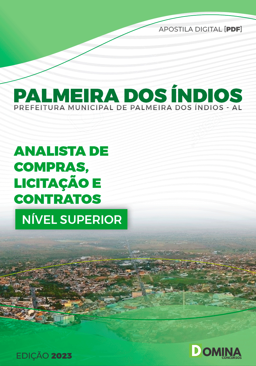 Apostila Pref Palmeira dos Índios AL 2023 Analista Compras