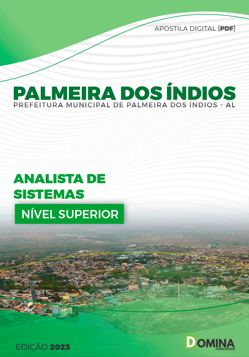 Apostila Pref Palmeira dos Índios AL 2023 Analista Sistemas