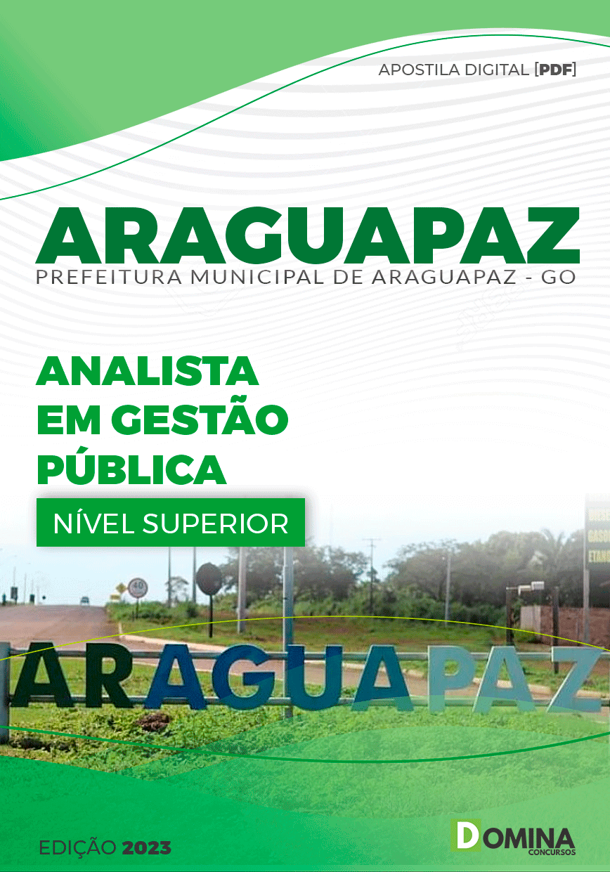 Apostila Pref Araguapaz GO 2023 Analista Gestão Pública