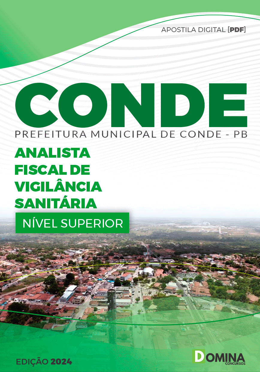 Apostila Concurso Pref Conde PB 2024 Analista Fiscal Vigilância Sanitária