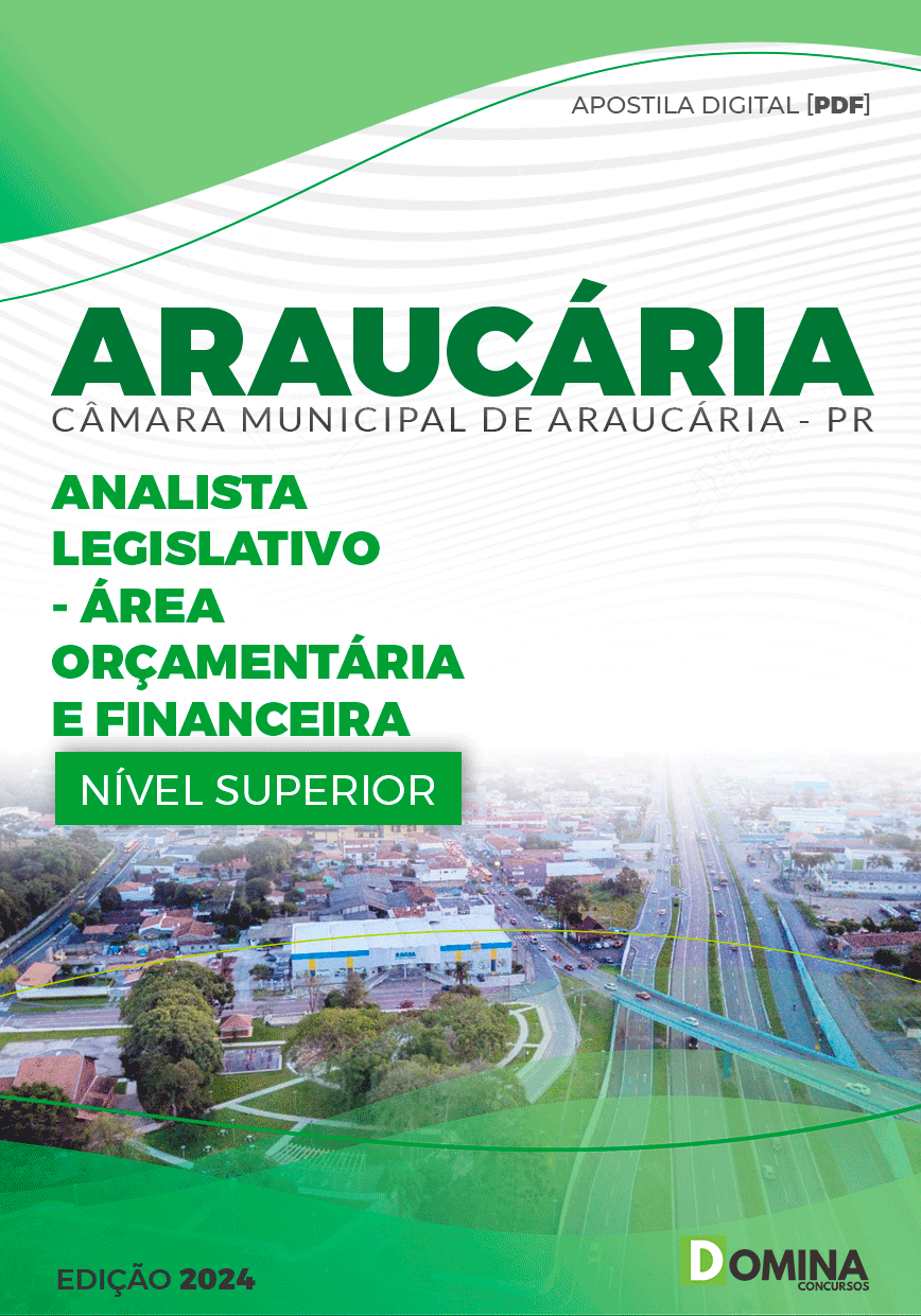 Apostila Pref Araucária PR 2024 Analista Legislativo Orçamentária