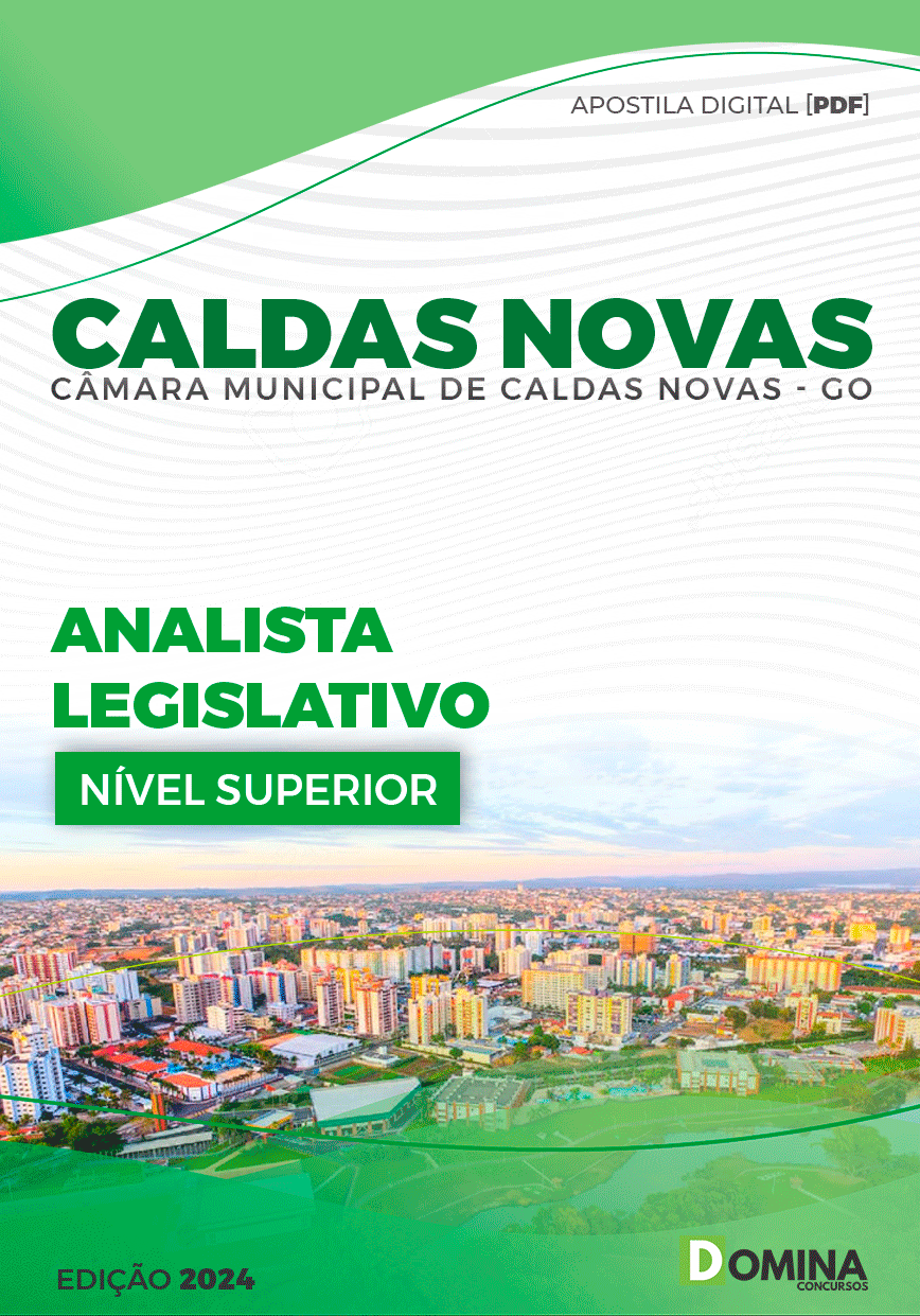 Apostila Câmara Caldas Novas GO 2023 Analista Legislativo