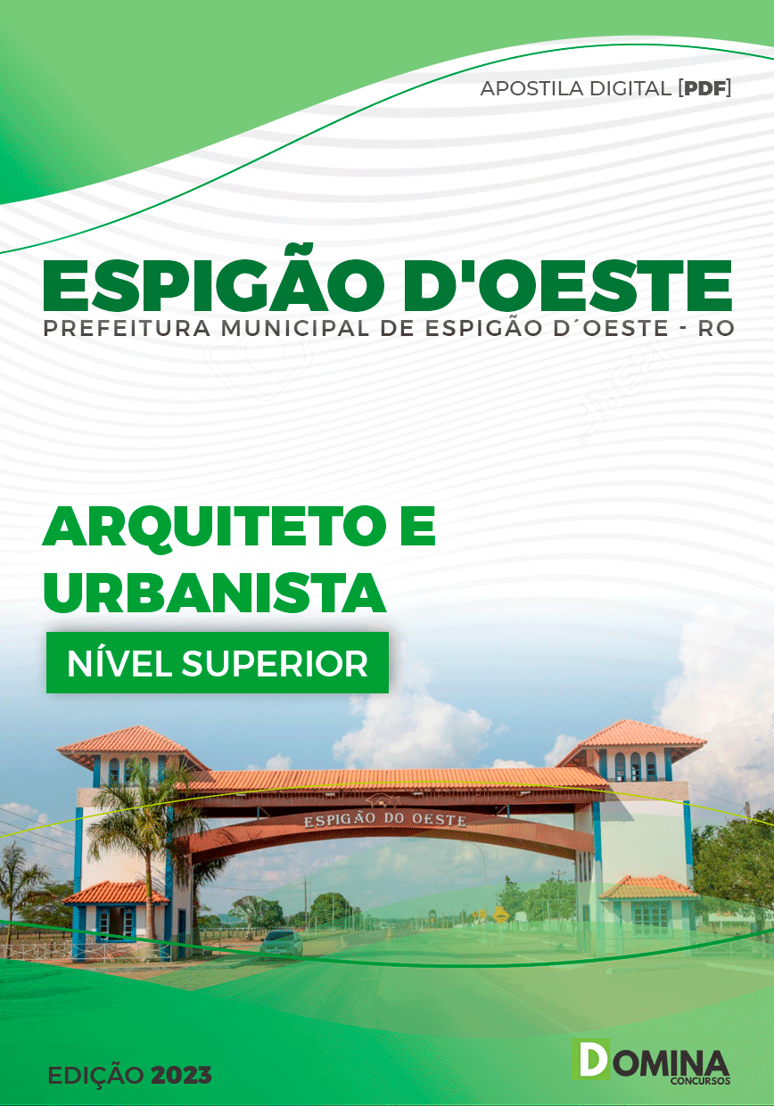 Apostila Pref Espigão D’oeste RO 2023 Arquiteto Urbanismo