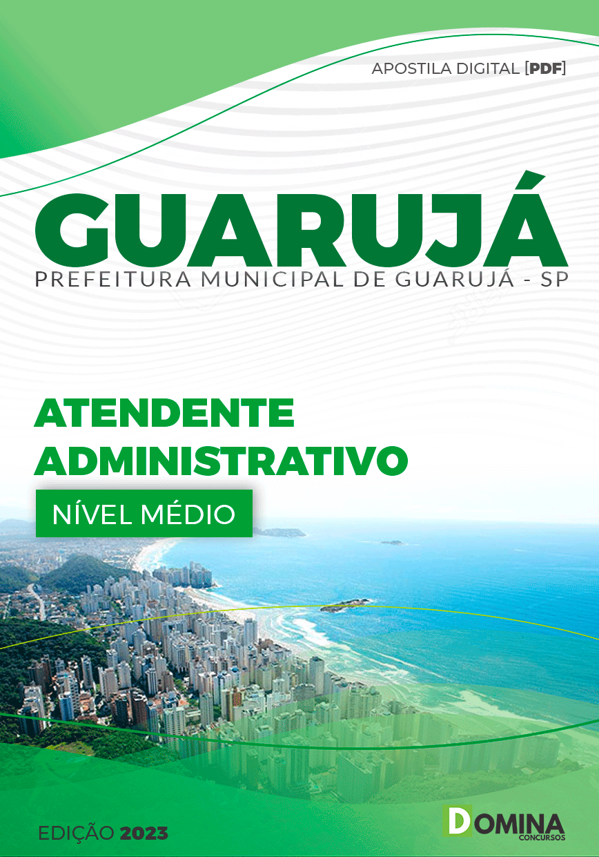 Apostila Pref Guarujá SP 2023 Atendente Administrativo