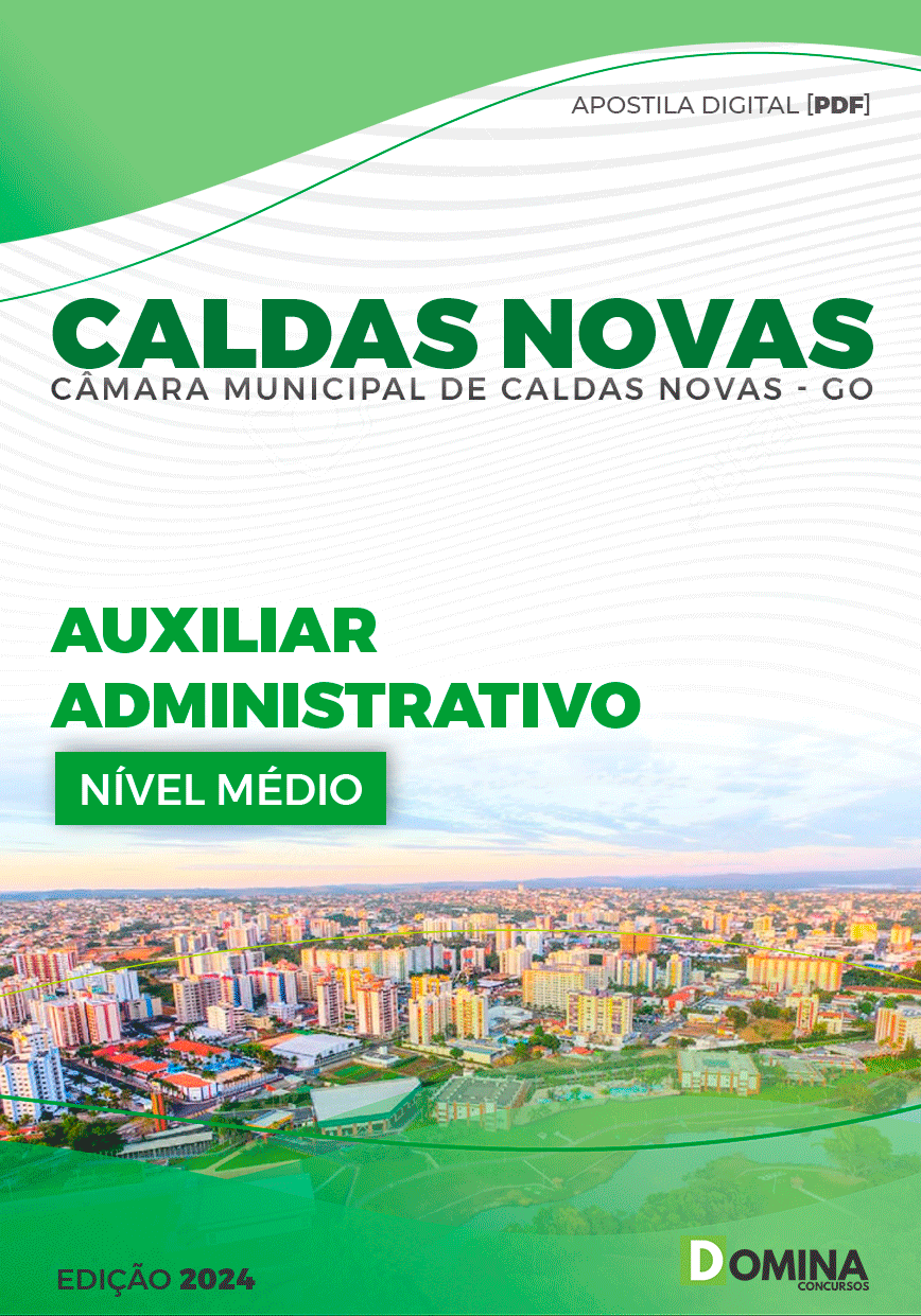 Apostila Câmara Caldas Novas GO 2023 Auxiliar Administrativo