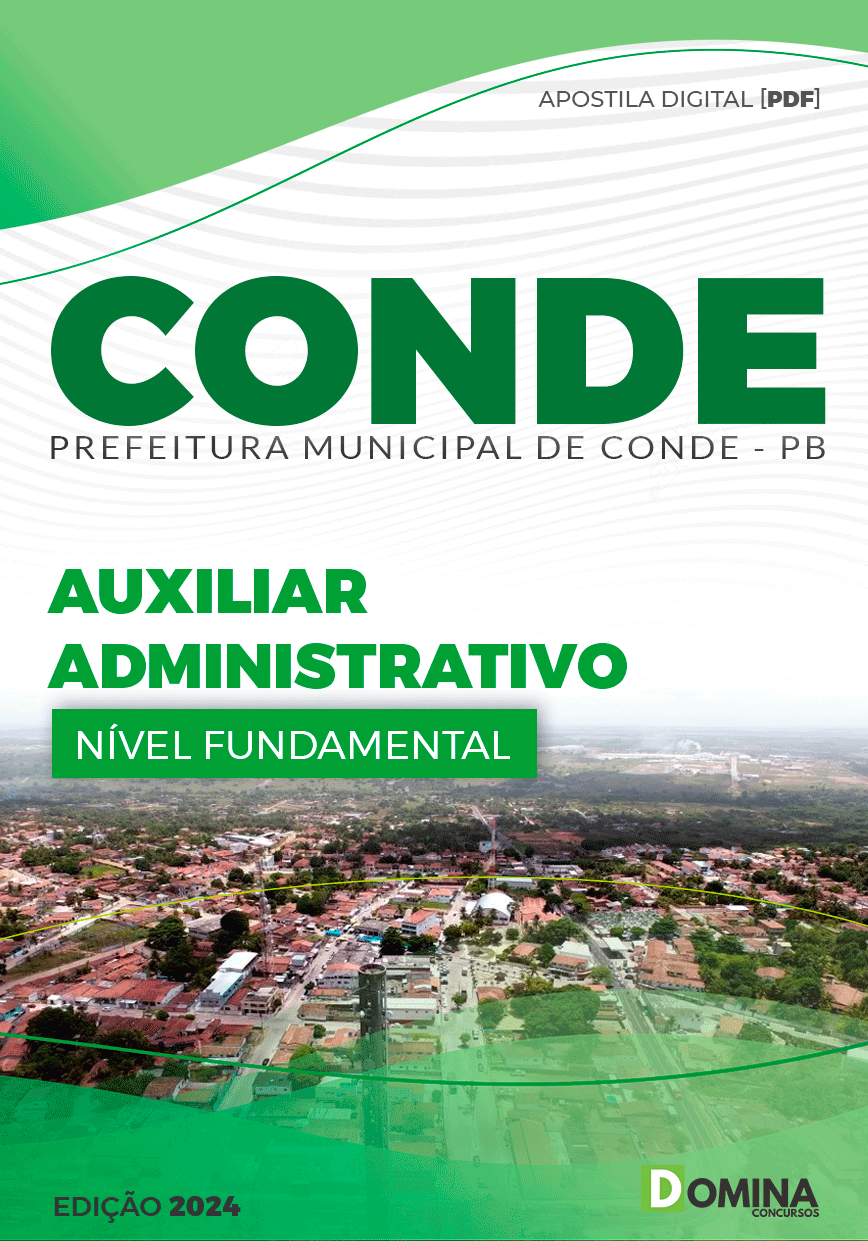 Apostila Concurso Pref Conde PB 2024 Auxiliar Administrativo