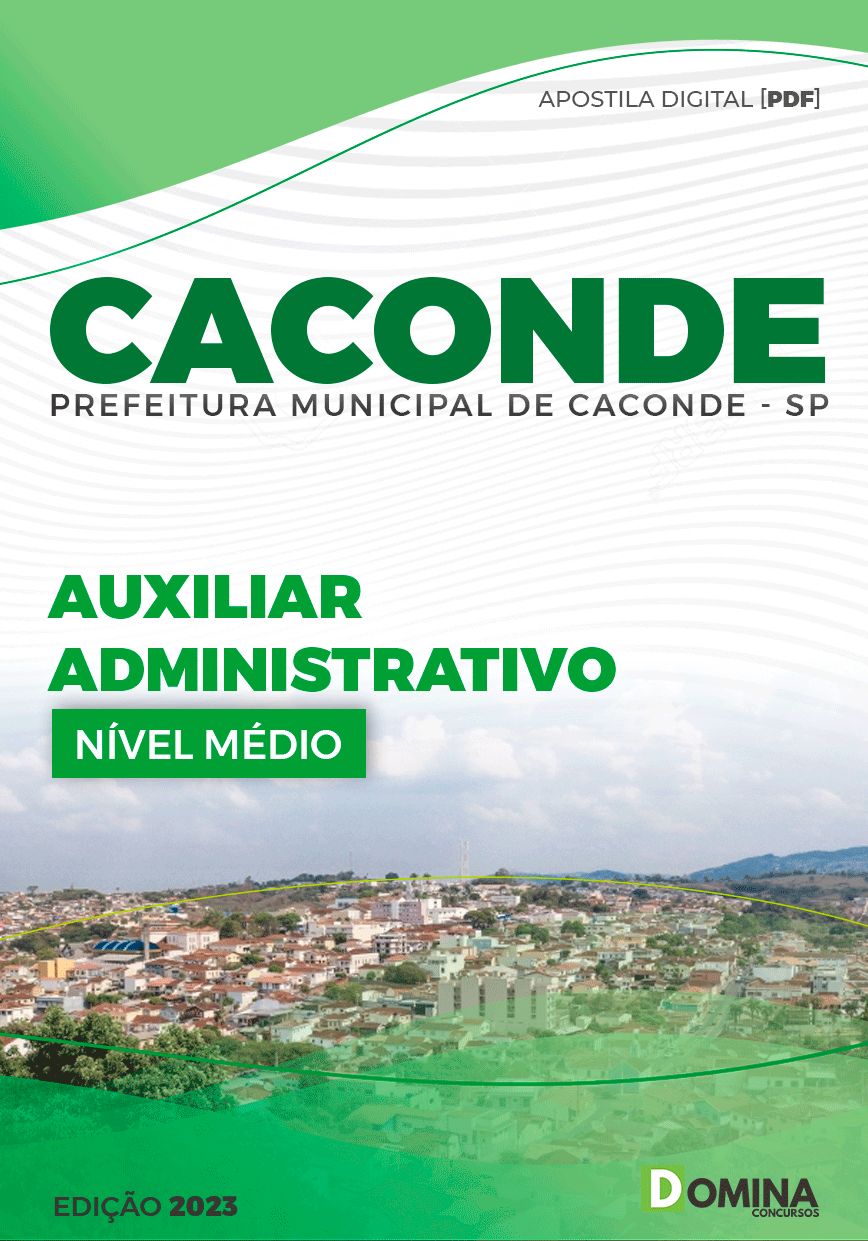 Apostila Concurso Pref Caconde SP 2023 Auxiliar Administrativo