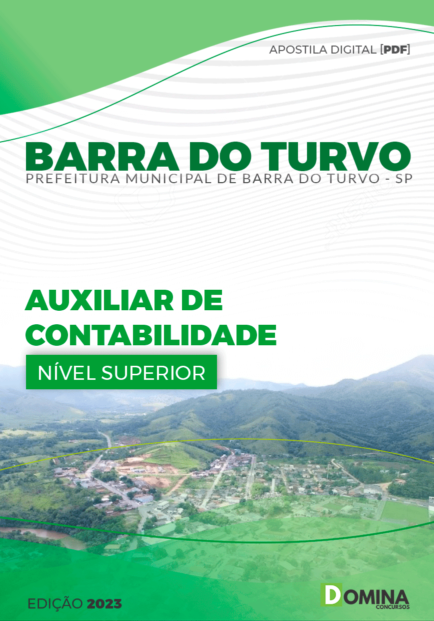Apostila Pref Barra do Turvo SP 2023 Auxiliar Contabilidade