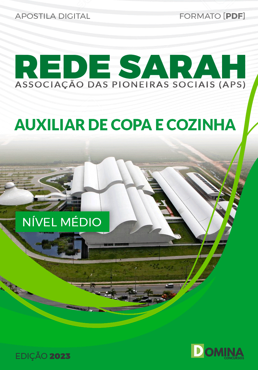 Apostila REDE SARAH 2024 Auxiliar Copa Cozinha