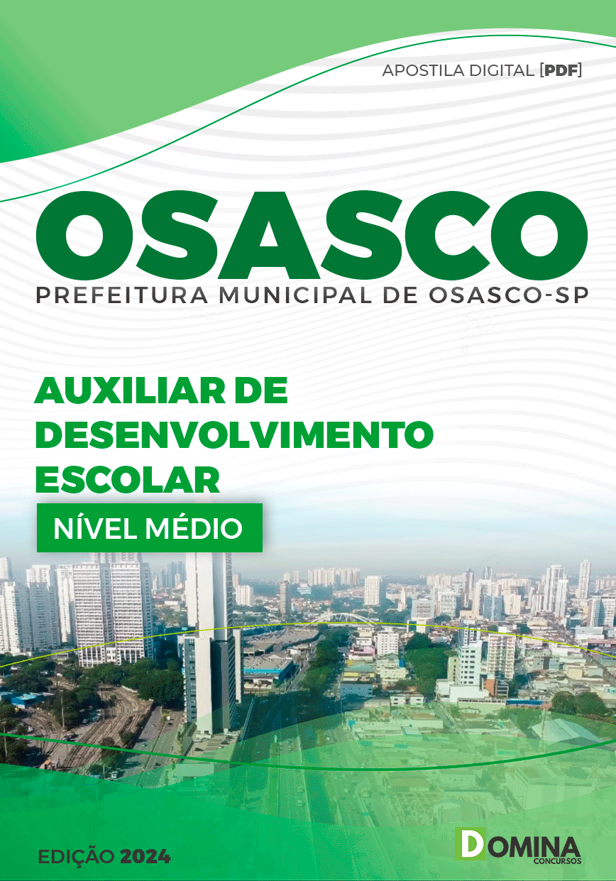 Apostila Pref Osasco SP 2023 Auxiliar Desenvolvimento Apoio Escolar
