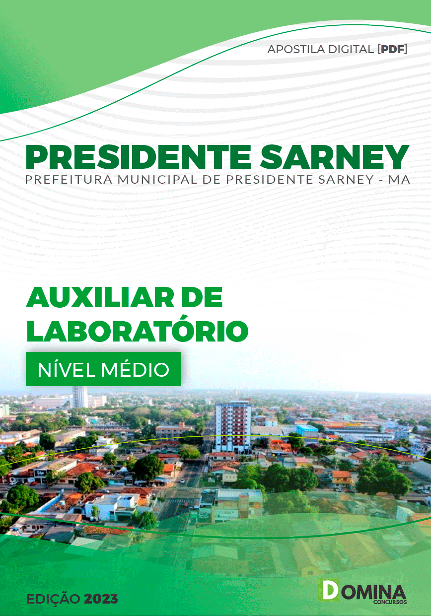 Apostila Pref Presidente Sarney MA 2023 Auxiliar Laboratório