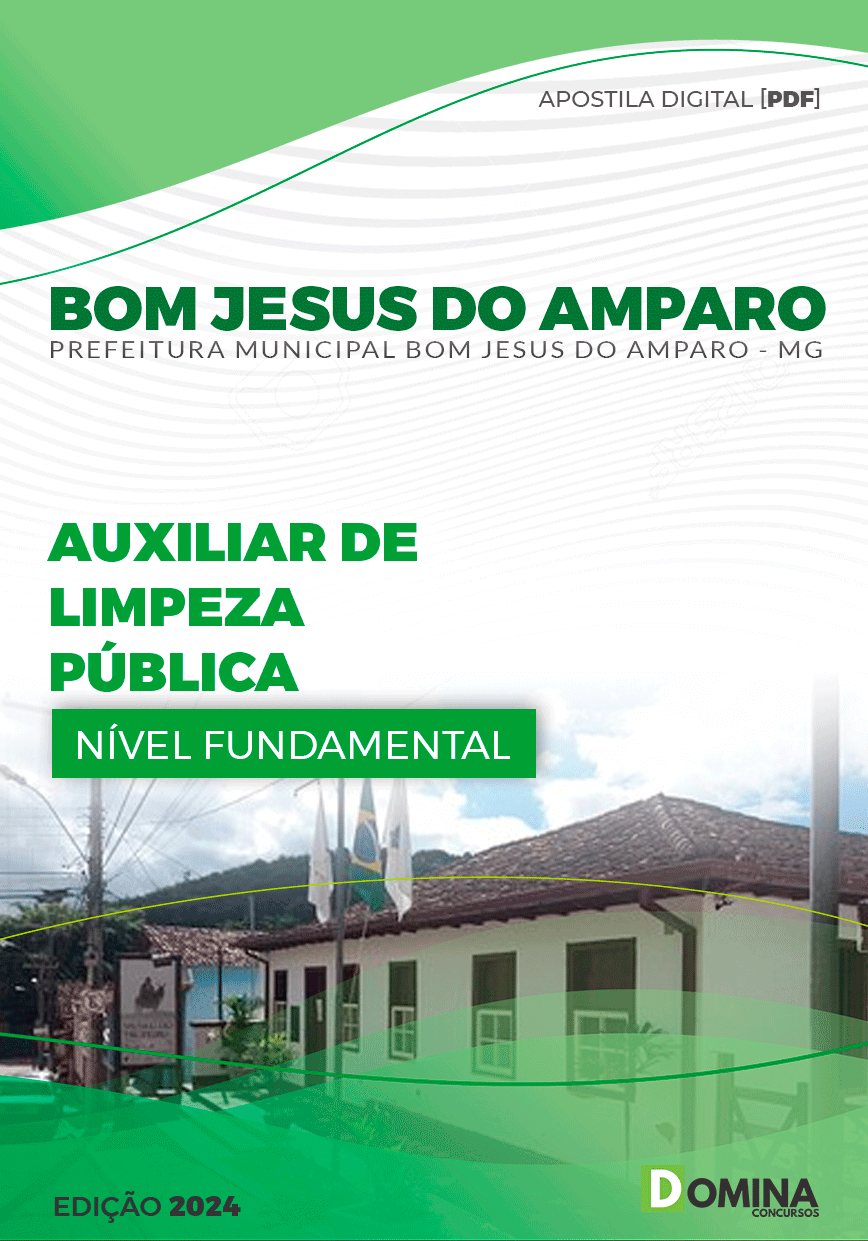 Pref Bom Jesus do Amparo MG 2024 Auxiliar de Limpeza Pública