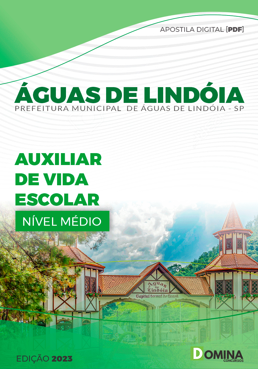Apostila Pref Águas de Lindóia SP 2023 Auxiliar Vida Escolar