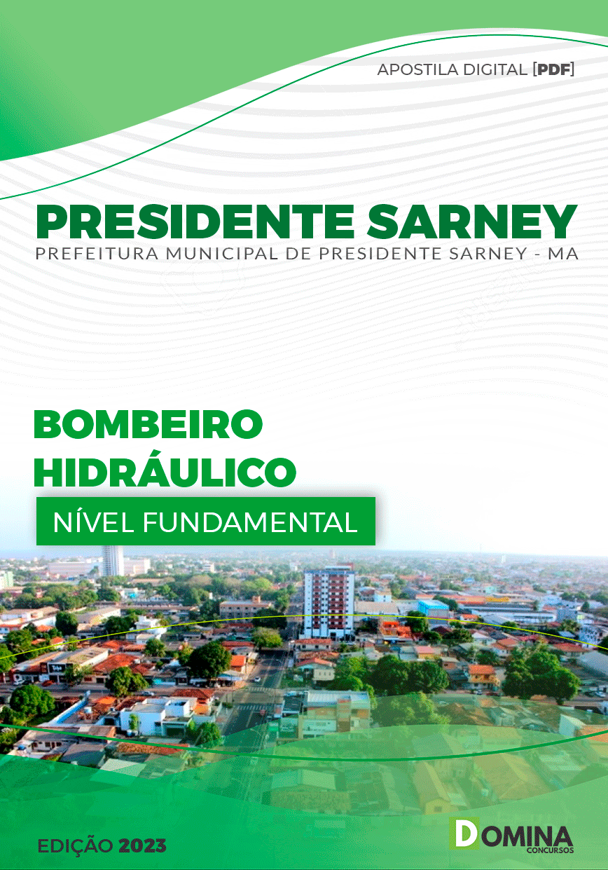 Apostila Pref Presidente Sarney MA 2023 Bombeiro Hidráulico
