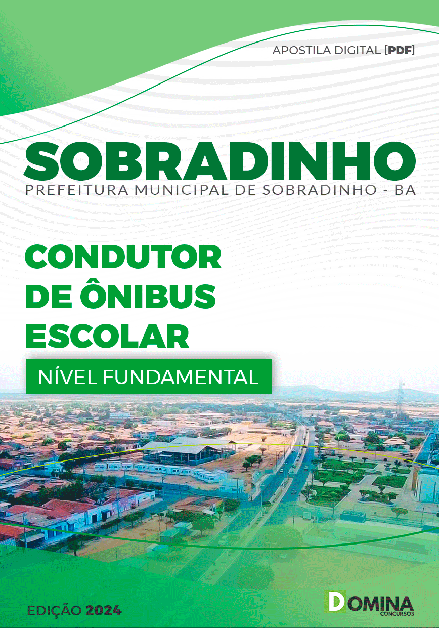 Apostila Pref Sobradinho BA 2023 Condutor Ônibus Escolar