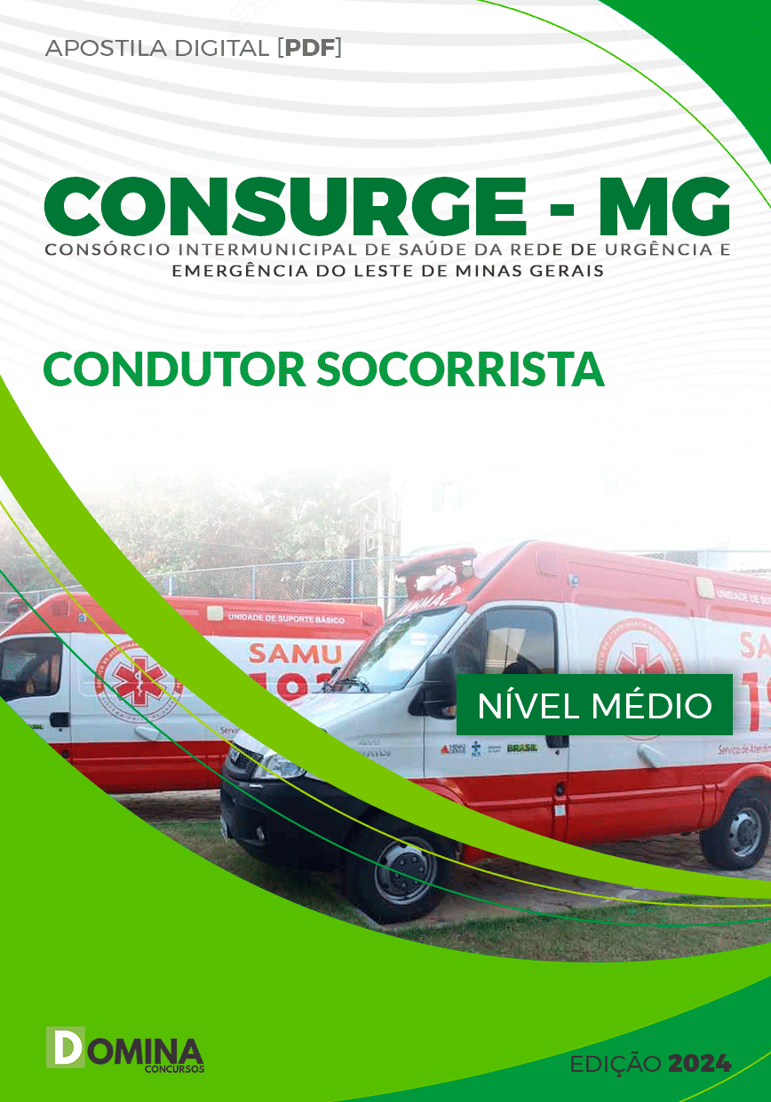 Apostila Concurso CONSURGE MG 2023 Condutor Socorrista
