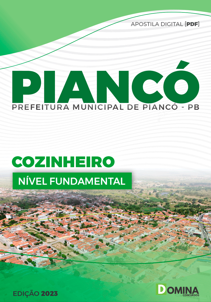Apostila Pref Piancó PB 2023 Cozinheiro