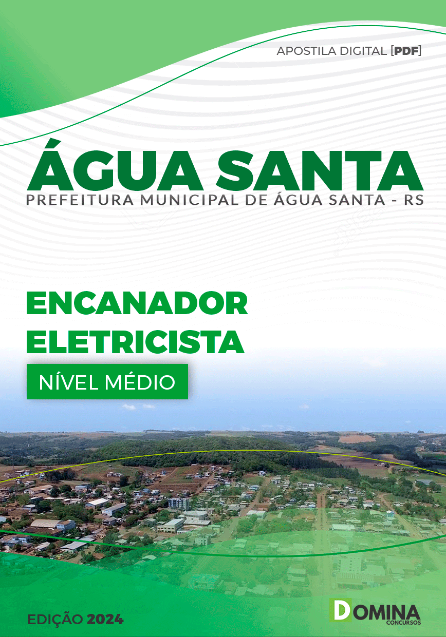 Apostila Pref Água Santa RS 2024 Encanador Eletricista