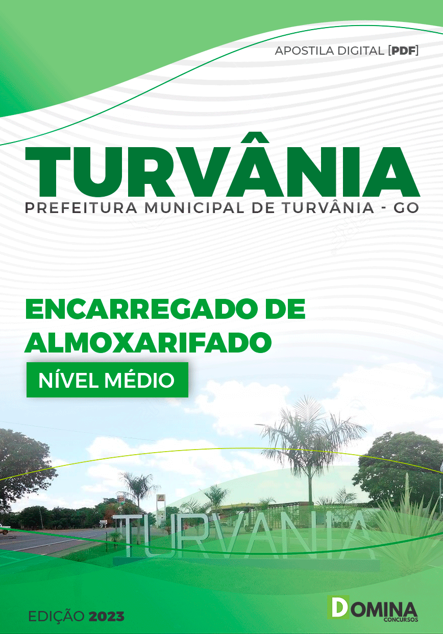 Apostila Pref Turvânia GO 2023 Encarregado de Almoxarifado
