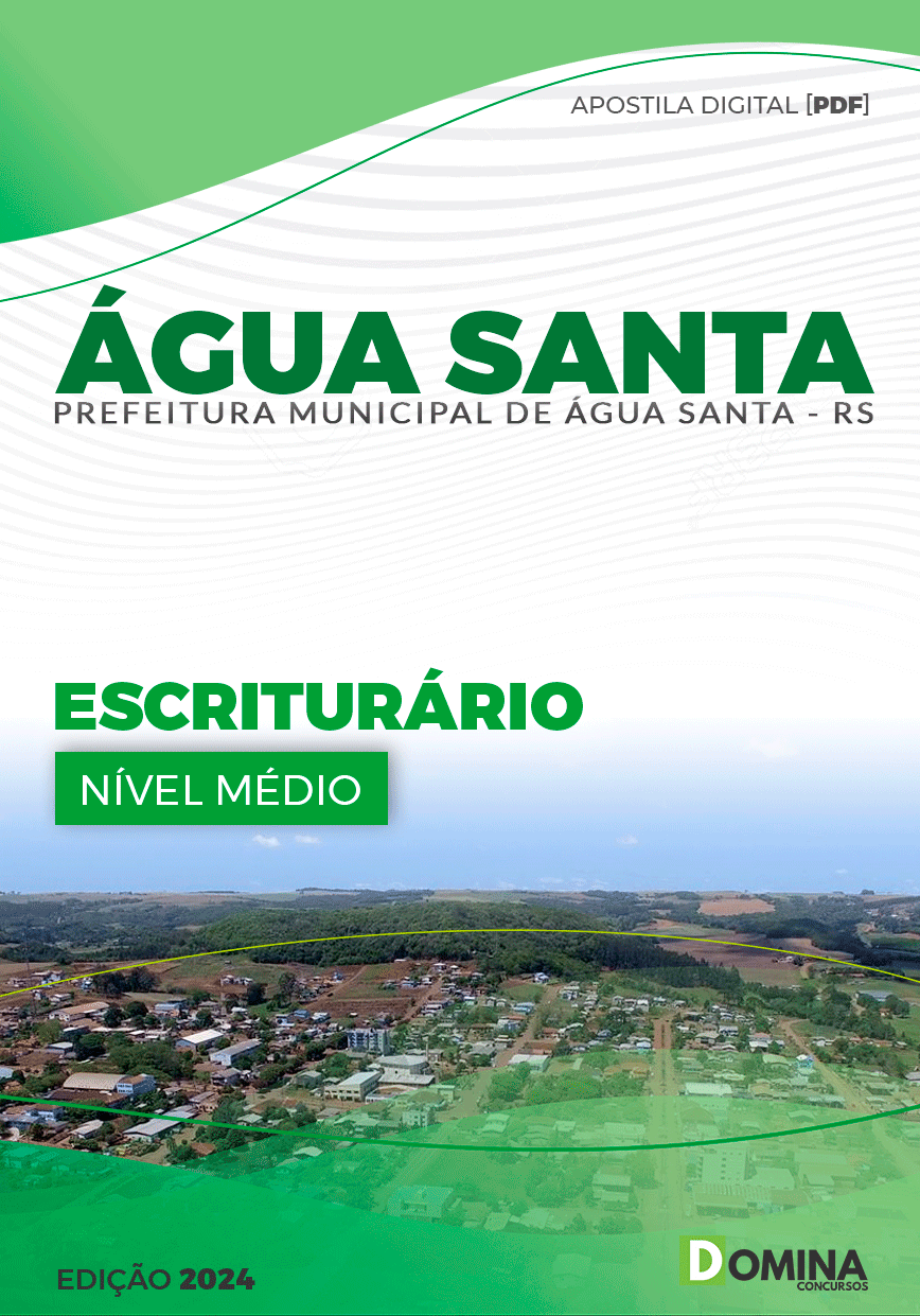 Apostila Pref Água Santa RS 2024 Escriturário