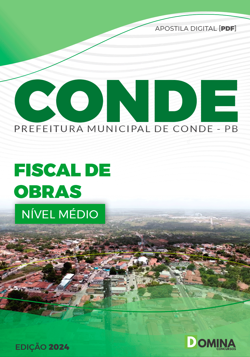 Apostila Concurso Pref Conde PB 2024 Fiscal Obras