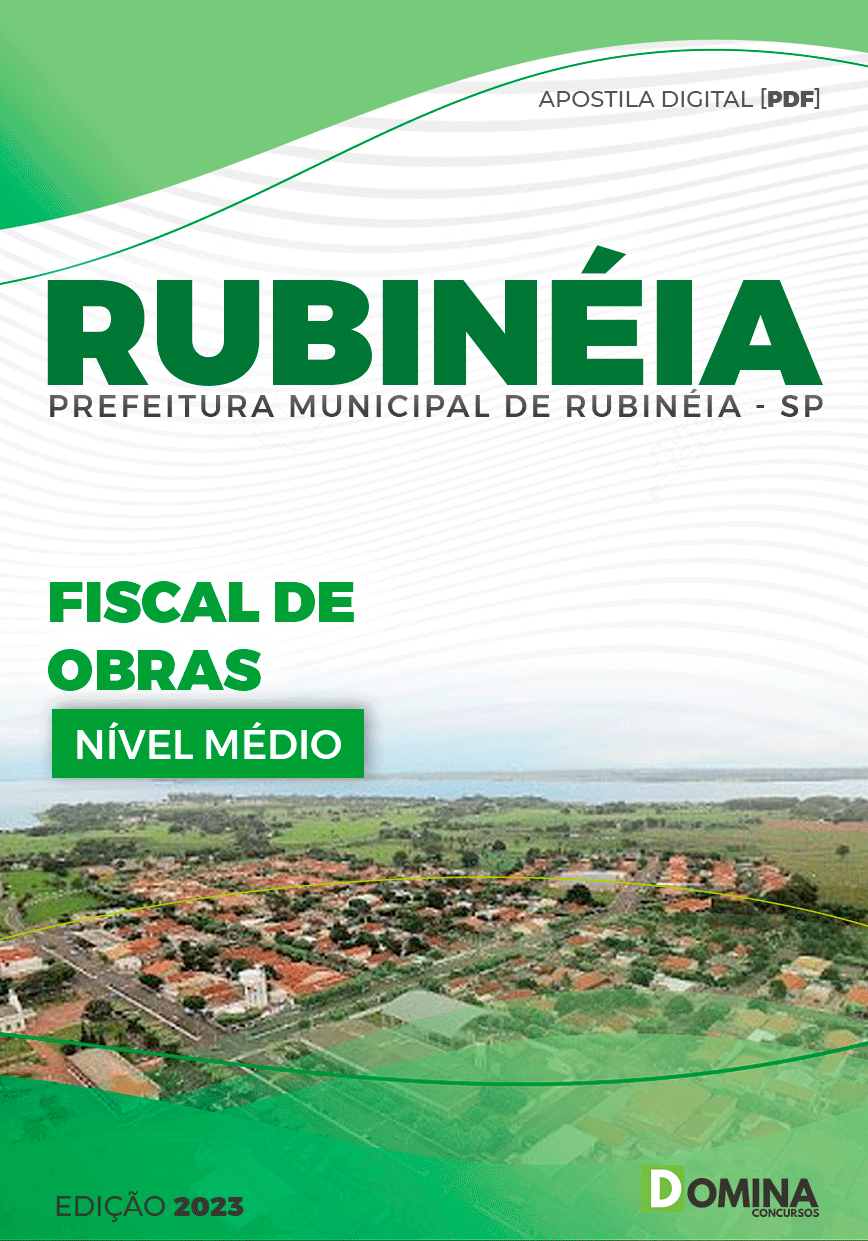 Apostila Pref Rubinéia SP 2023 Fiscal Obras