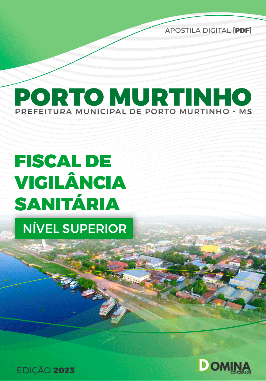 Apostila Pref Porto Murtinho MG 2023 Fiscal Vigilância Sanitária