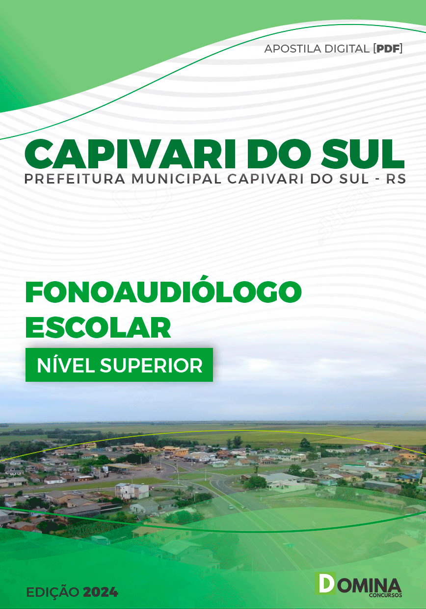 Apostila Pref Capivari do Sul RS 2024 Fonoaudiólogo Escolar