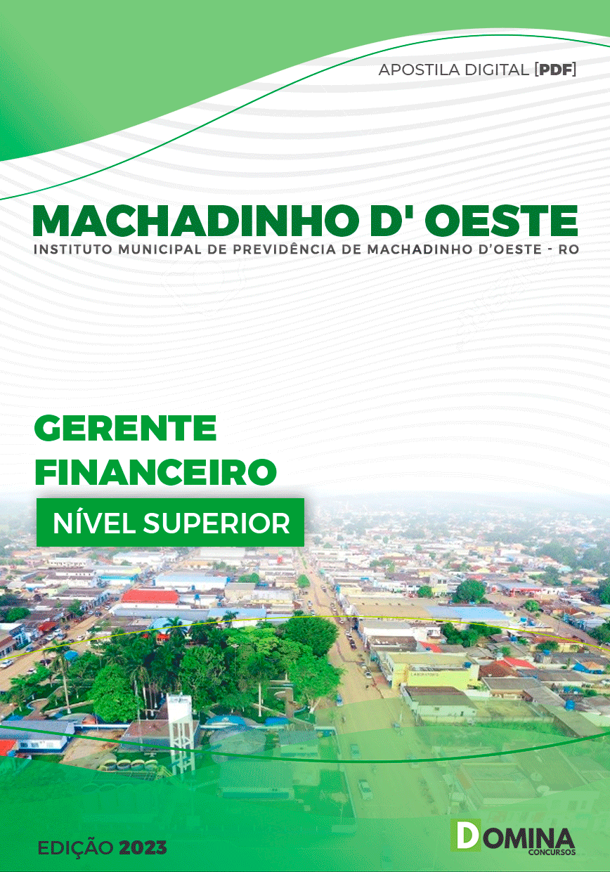 Apostila Câmara Machadinho D’Oeste RO 2023 Gerente Financeiro