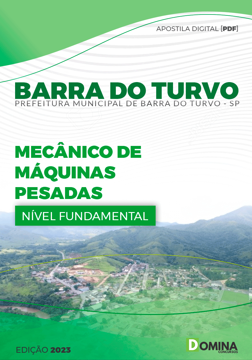 Apostila Pref Barra do Turvo SP 2023 Mecânico Máquinas Pesadas