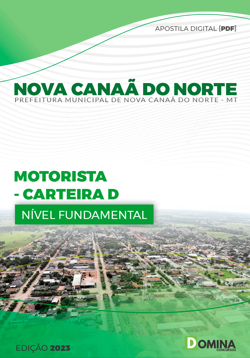 Apostila Pref Nova Canaã do Norte MT 2023 Motorista Carteira D