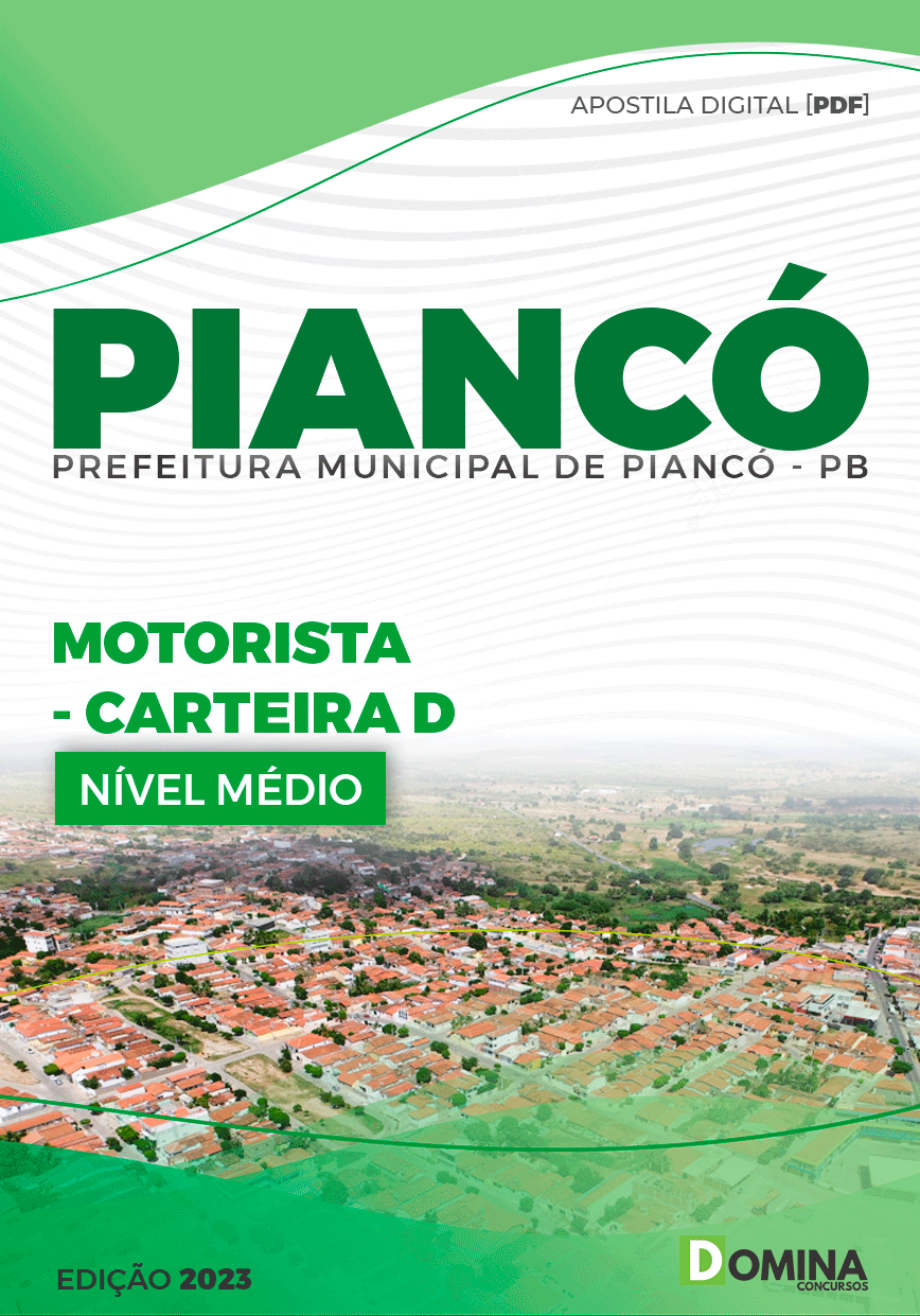 Apostila Pref Piancó PB 2023 Motorista Categoria D